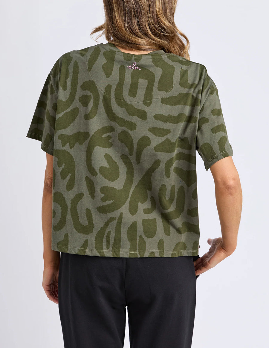 ELM LIFESTYLE II GALA TEE - Clover Yardage Print