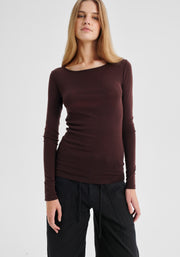 Morrison II MORRI Merino Round Neck - espresso