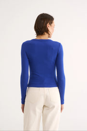 PRIMI II CATERINA SNAP BUTTON TOP - Cobalt
