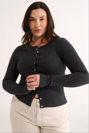 Primi II CATERINA SNAP Button Top - charcoal marle