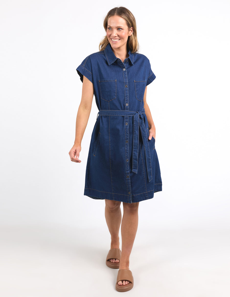 Elm Lifestyle II EVERLEIGH Denim Dress - dark blue wash