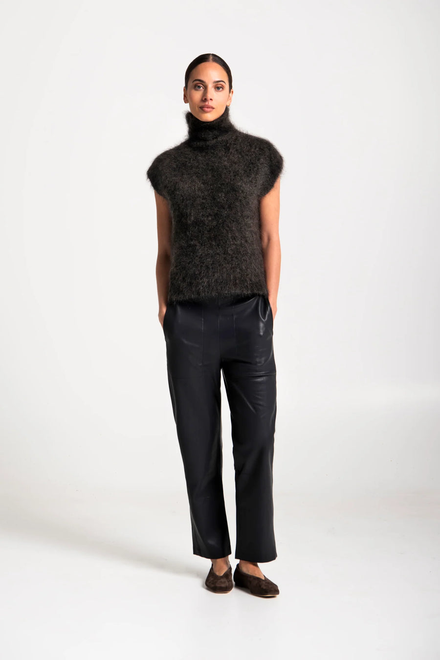Lounge the Label II LERWICK Mohair Vest - clove