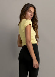 Pinky & Kamal II CROPPED BABY Tee - butter