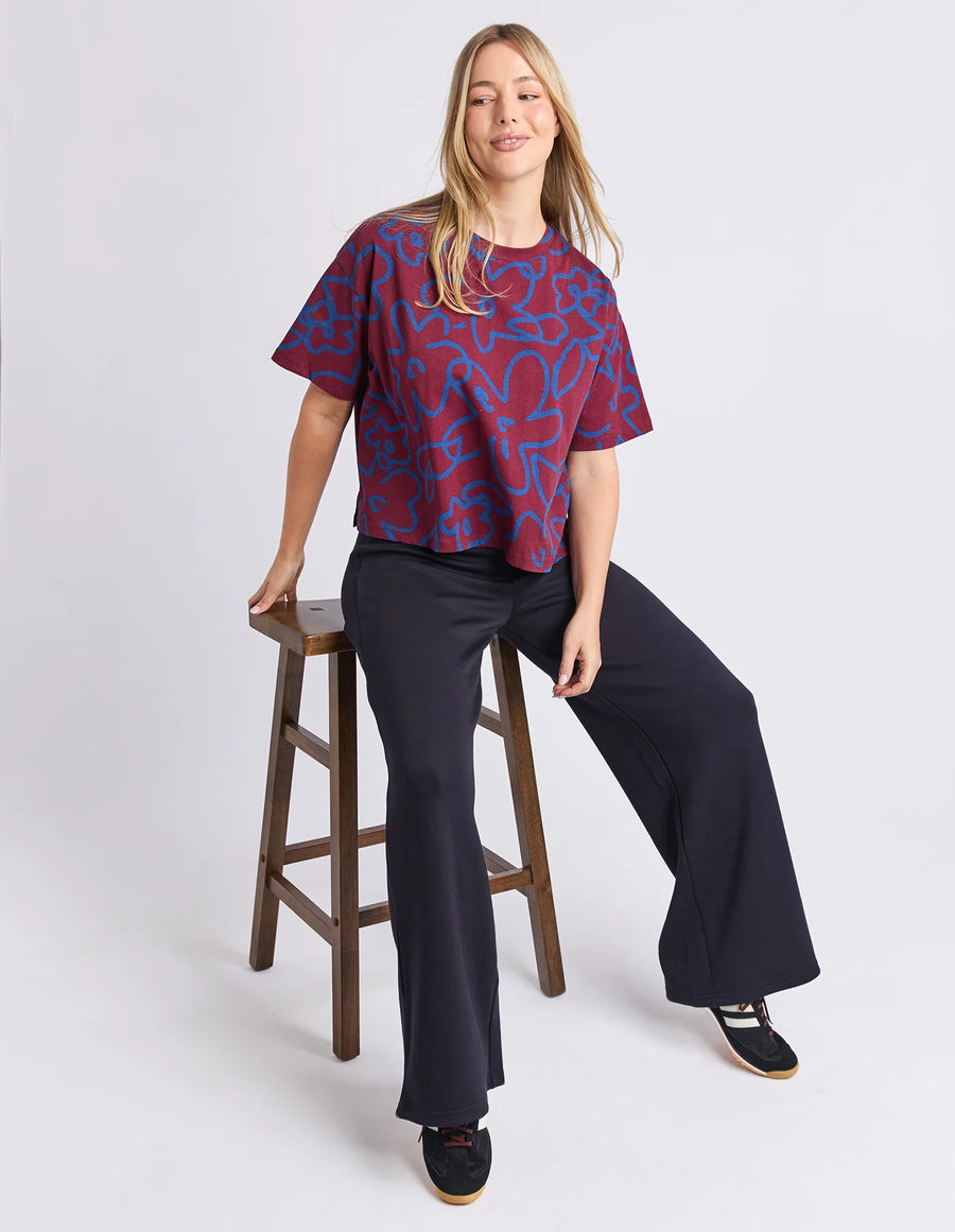 Elm Lifestyle II FREEDOM FLORAL Tee - plum/floral