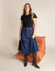 Foxwood II POTTER Denim Skirt - denim blue