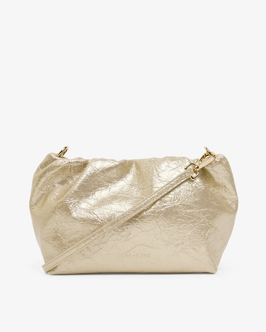 Elms & King II MONTY Crossbody bag - Light Gold Crinkle