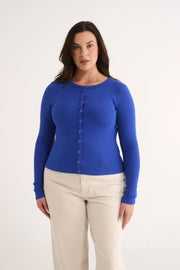 PRIMI II CATERINA SNAP BUTTON TOP - Cobalt