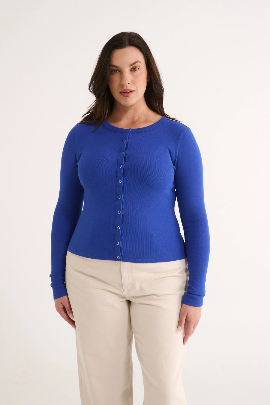 PRIMI II CATERINA SNAP BUTTON TOP - Cobalt