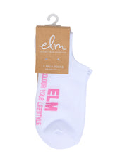 Elm Lifestyle II NO SHOW Socks (3pk) - white