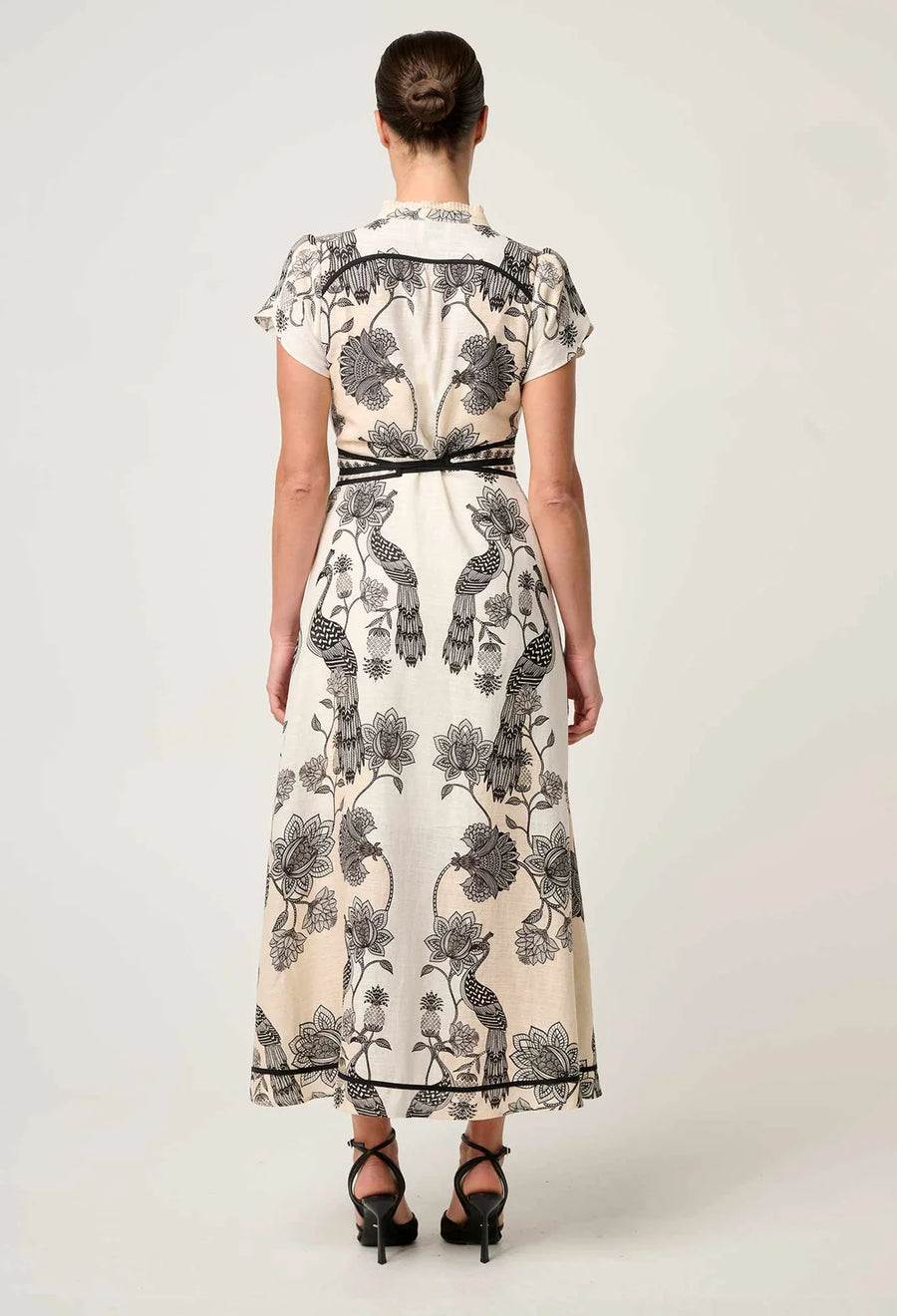 OnceWas II XANTHIA Diamond Smock Dress - imperial stone