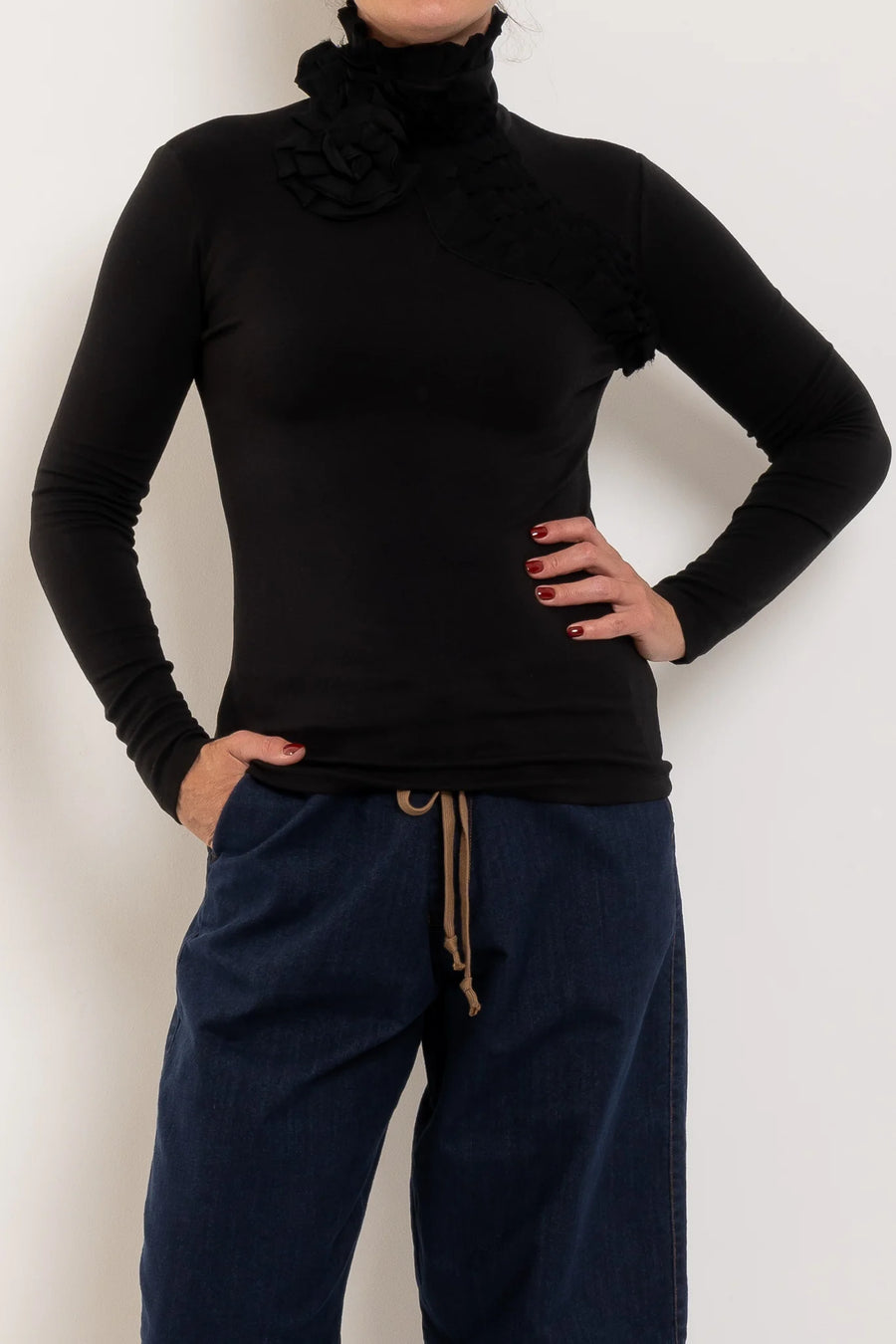M A DAINTY II LIZZY TOP - Black