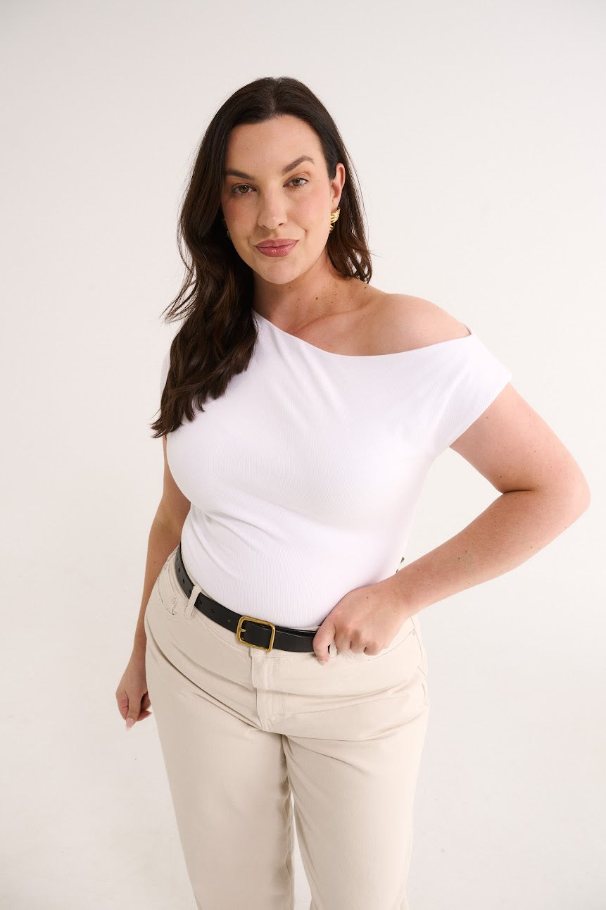 Primi II VALENTINA OFF SHOULDER TOP - White