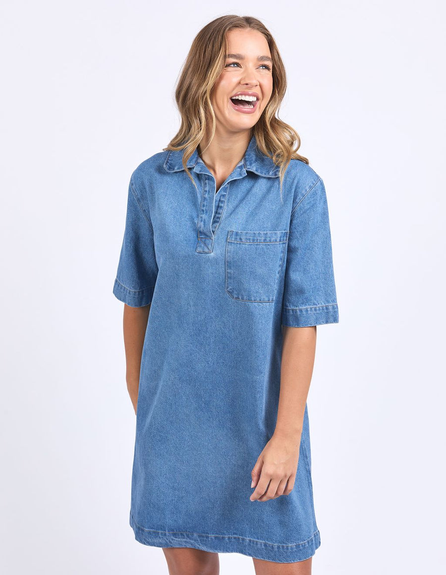 FOXWOOD II MONTE Shirt Dress - Mid Blue