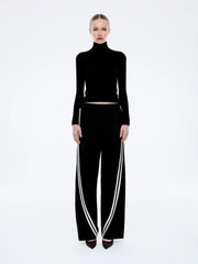 Ena Pelly II VALENTINA Stripe Pant - black