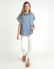 Elm Lifestyle II Taylor Short Sleeve Shirt - Denim