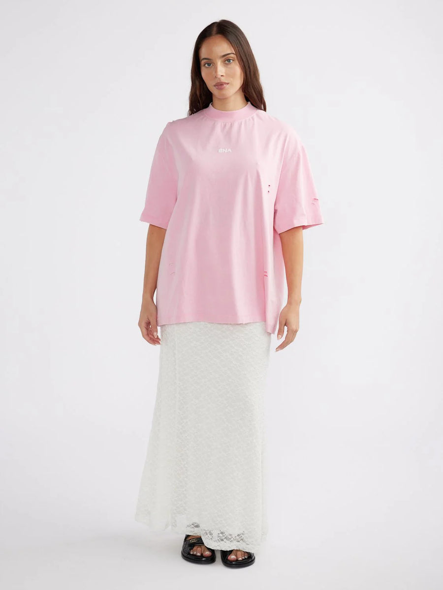 ENA Pelly II CASSIE Logo Tee - Washed Pink