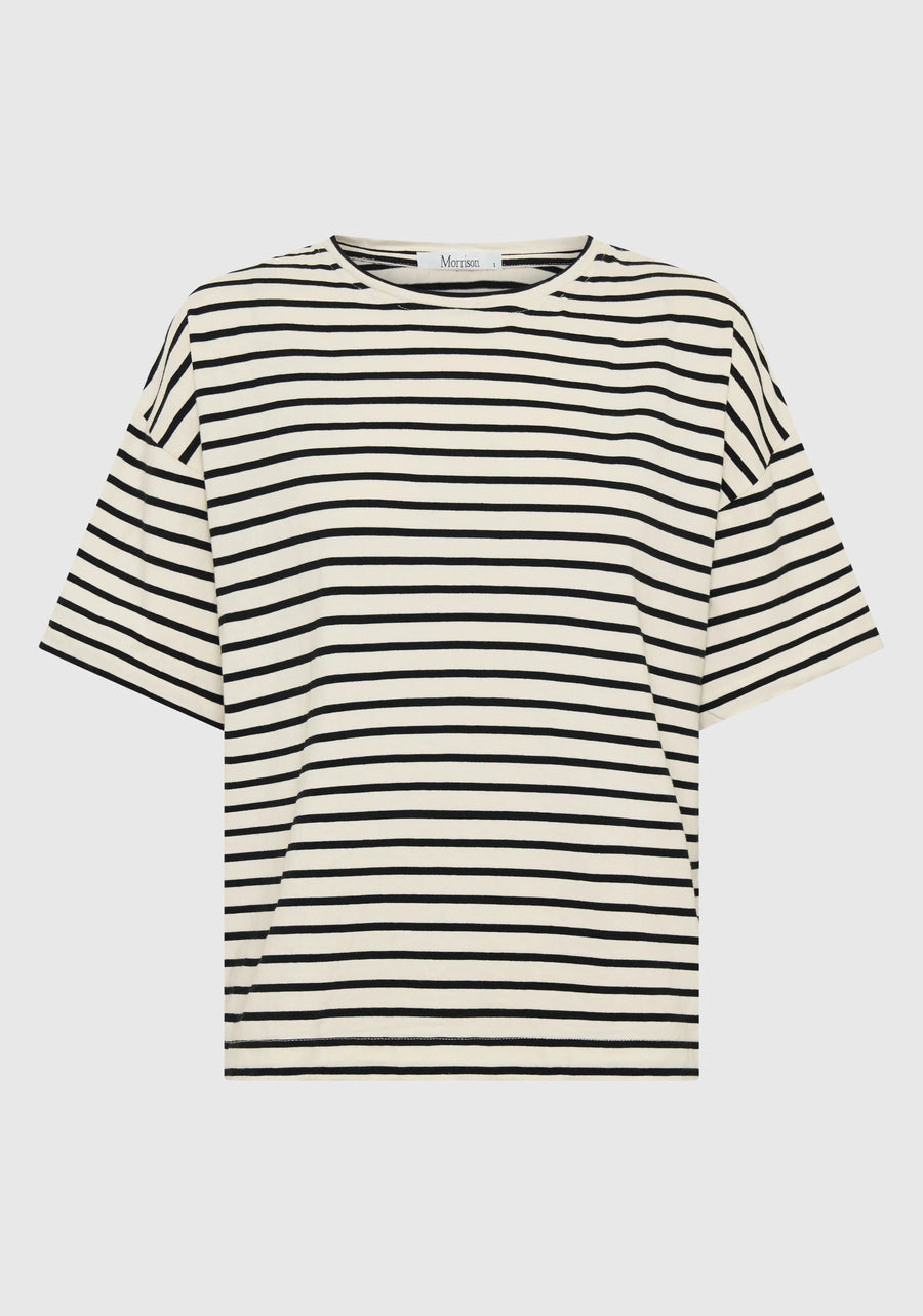 Morrison II ARCHIE Stripe Tee - blk/cream