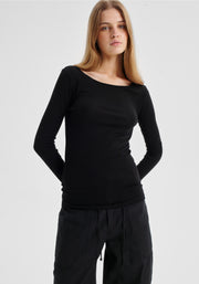 Morrison II MORRI Merino Round Neck - black