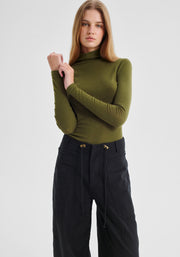 Morrison II MORRI Merino High Neck - avocado