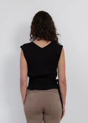 M.A Dainty II Light MERINO KNIT Wrap - black