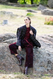 Maud Dainty II SKYE JACKET - Navy/Red Check