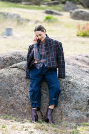 Maud Dainty II SKYE JACKET - Navy/Red Check