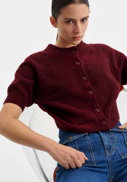 Morrison II SOLENNE Knit Cardigan - eggplant