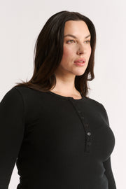 Primi II CARINA Henley L/S - black