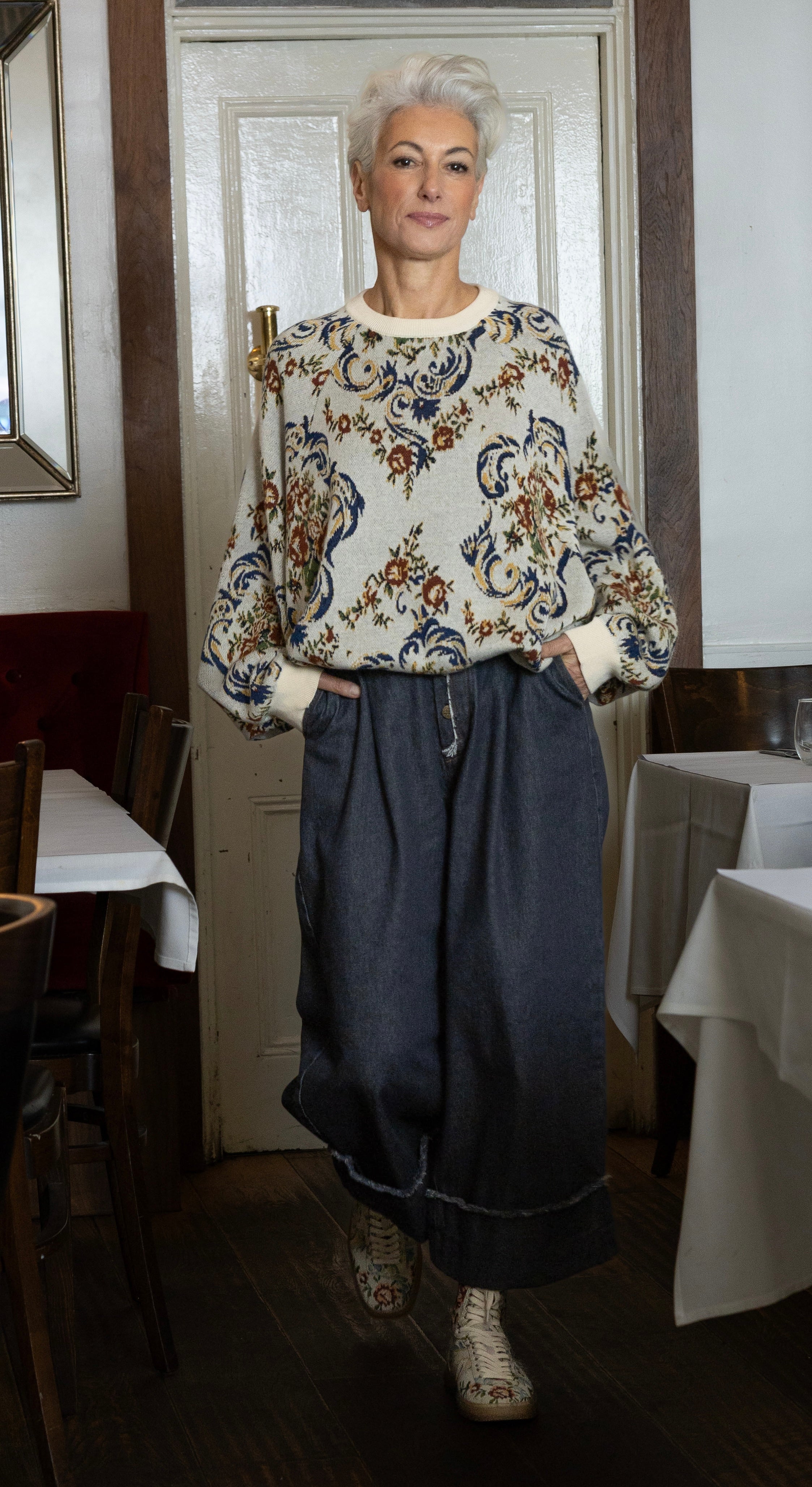 Maud Dainty II CHAISE JUMPER KNIT - Flowers