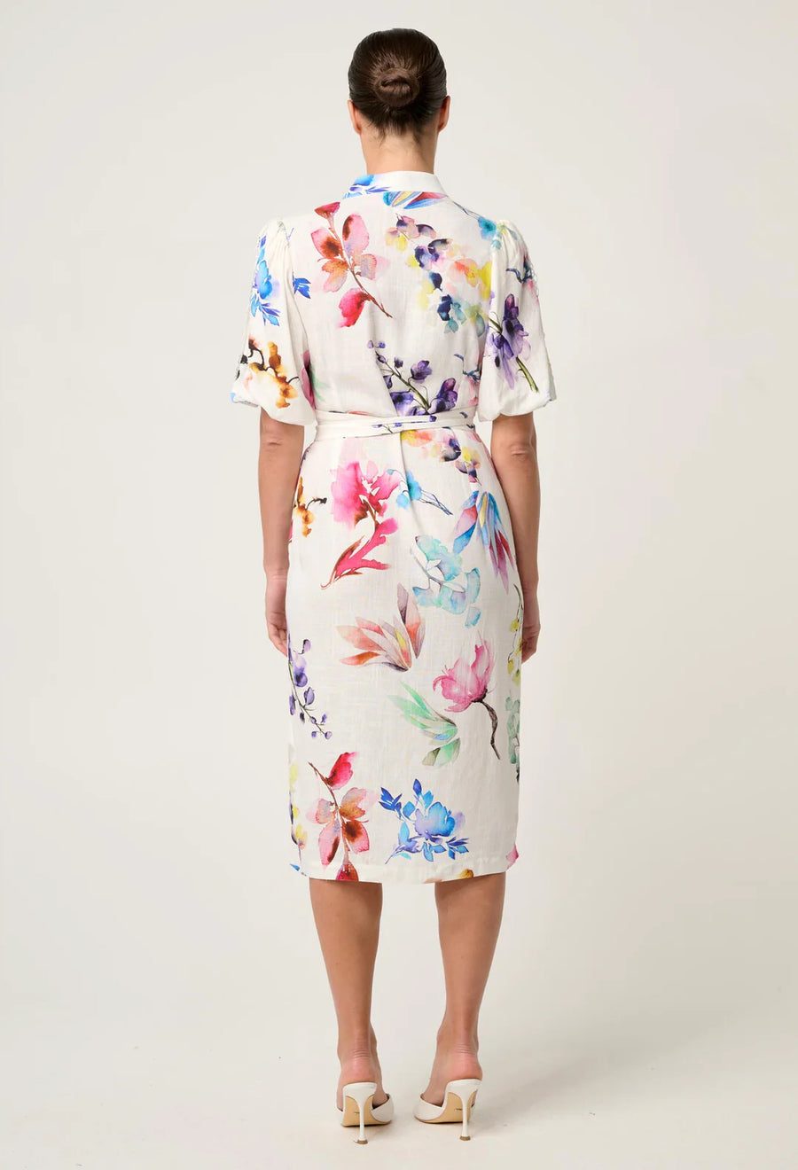 OnceWas II GAIA Lace Trim Spliced Dress - Plume Blossom