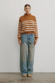 World of Nomads II Tessa Roll Neck Knit - Caramel