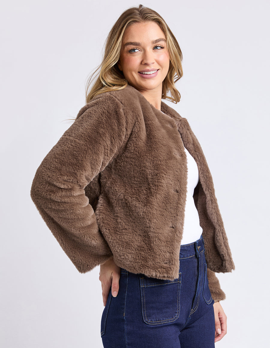 Foxwood II SOFIA FUR Jacket - mocha