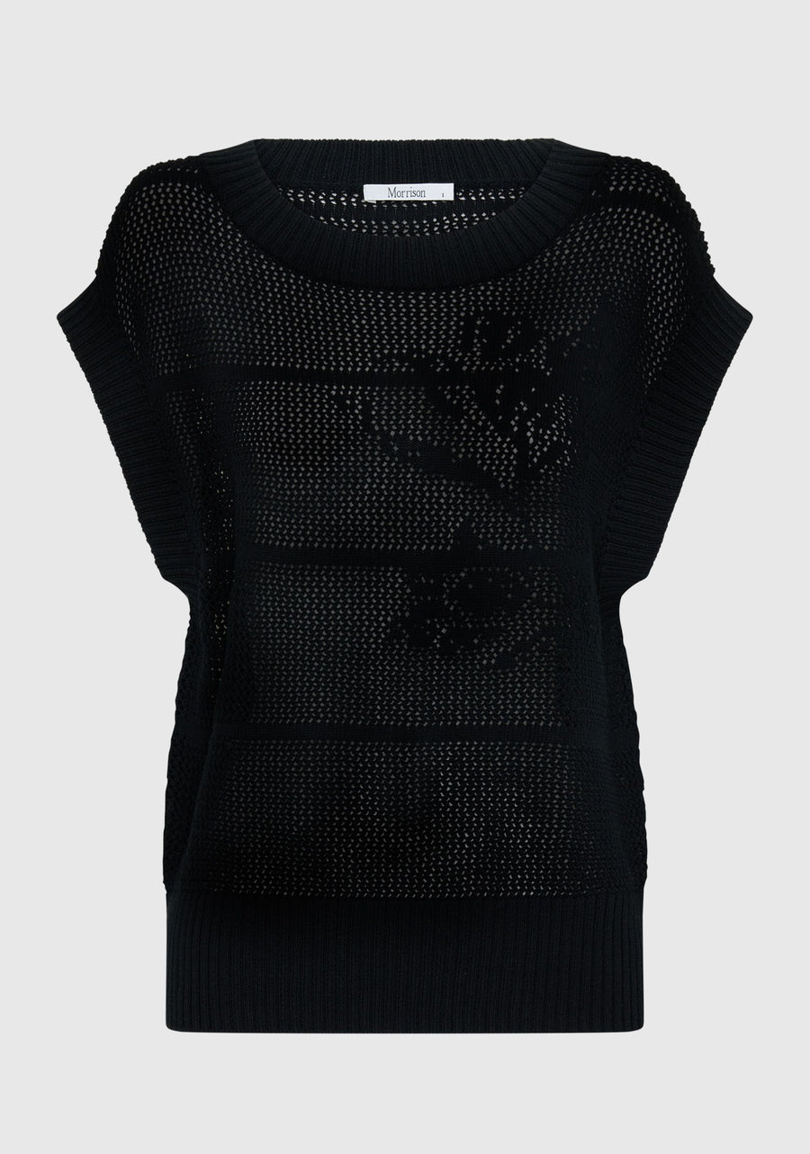 Morrison II ELIRA KNIT VEST - Black