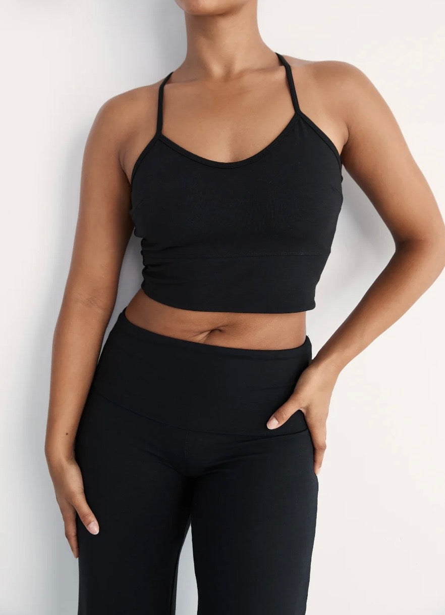 PINKY & KAMAL II FLOW Crop Top - black