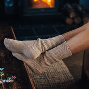 Lamington II MERINO Wool Sunday Socks Chunky Cable Knit - Omaha