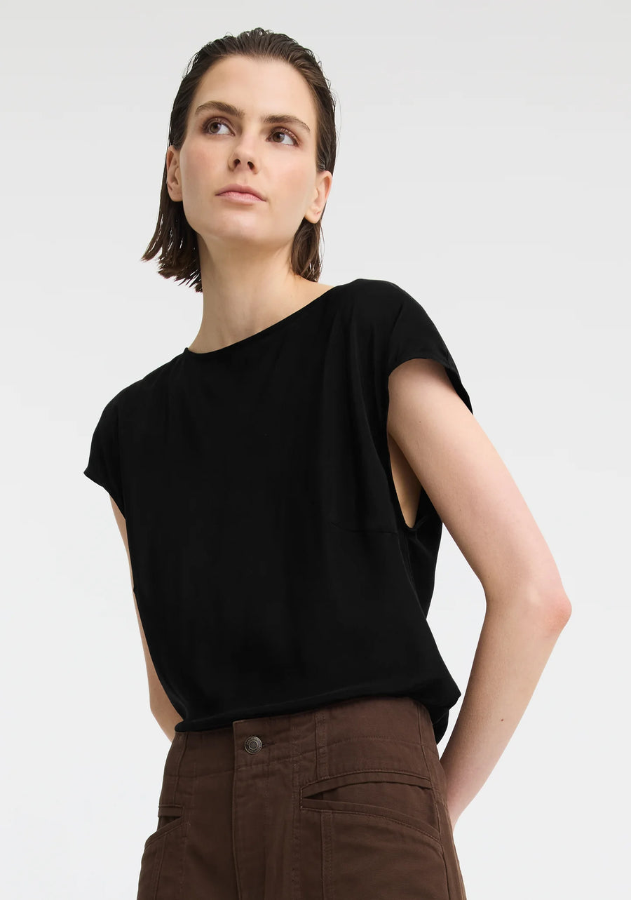 Morrison II AURORA SILK TOP - Black