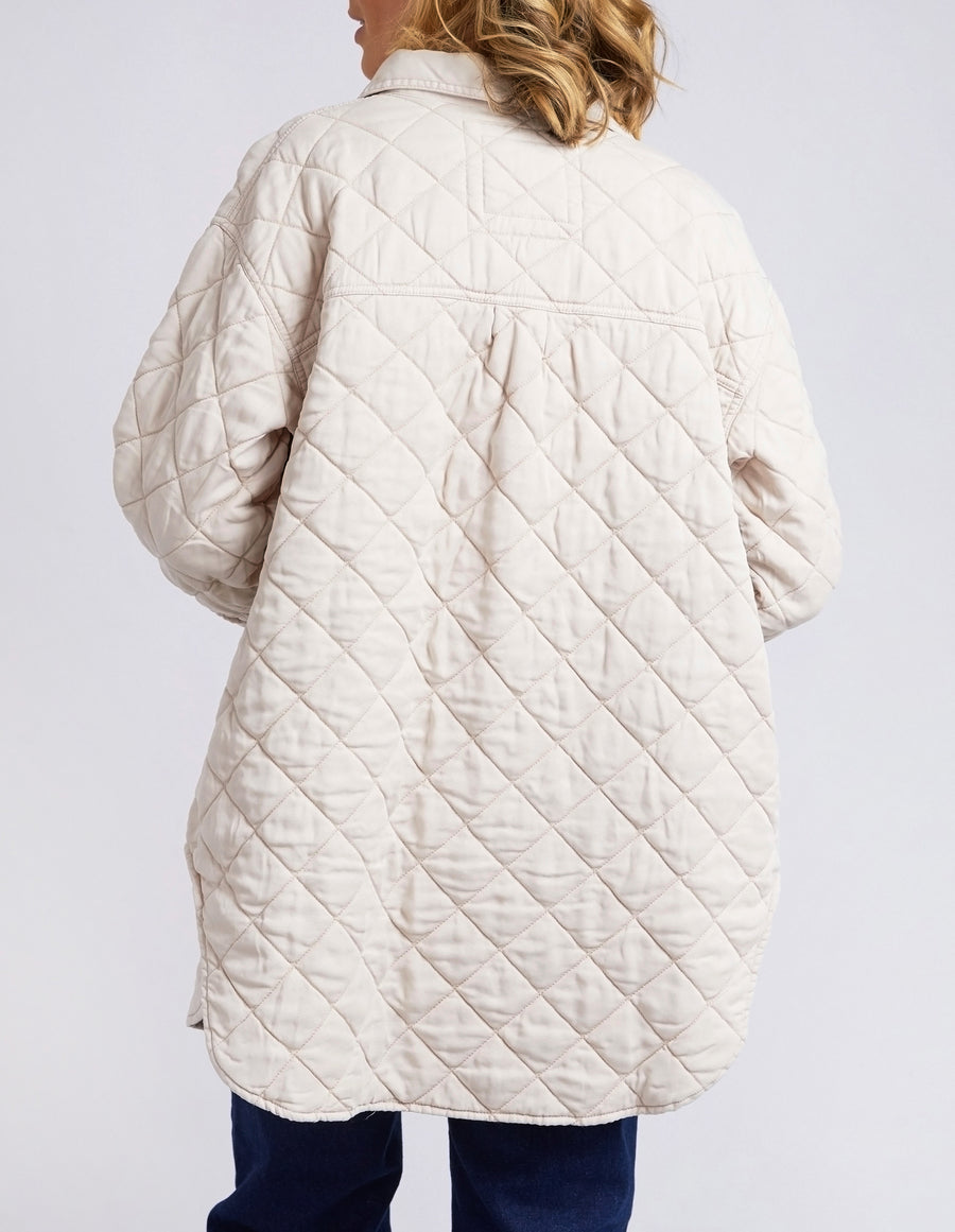 Elm Lifestyle II KATIE Quilted Shacket - oat