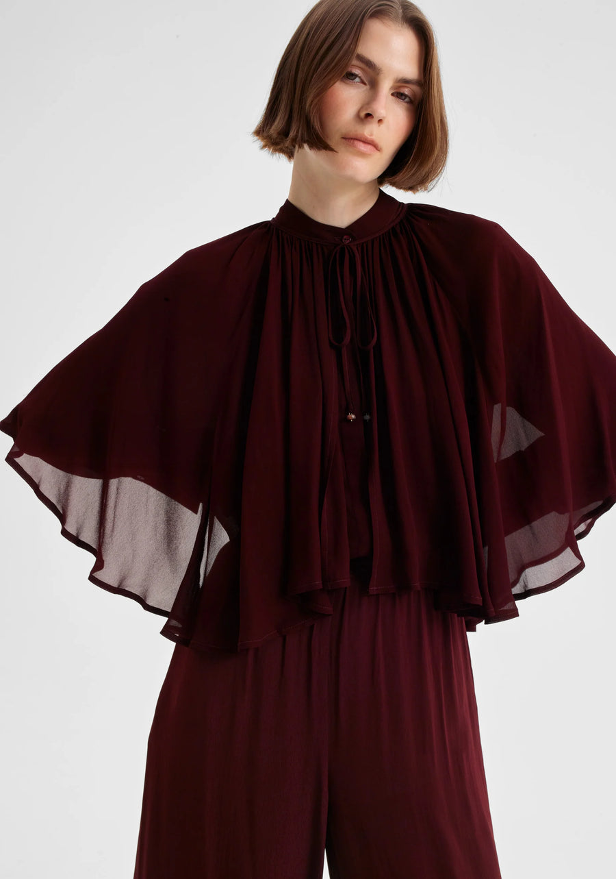 Morrison II MIRANDA Cape Shirt - Pinot
