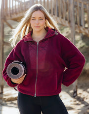 Elm Lifestyle II FREEDOM Quilted Fleece Jacket - plum/zin