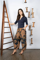 Niko Silk Pants - Blue Floral