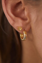 Estella Bartlett II Multicolour Chubby Celestial Hoop - Gold Plated