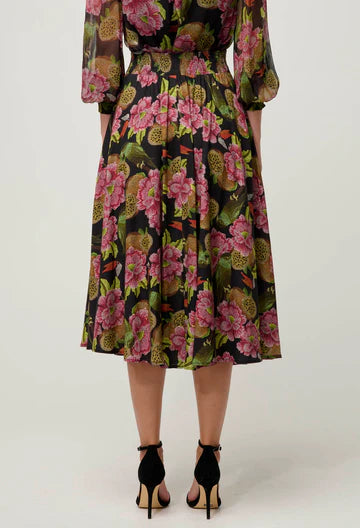 Oncewas II ESTRELLA Stitch Detail Skirt- winter granadilla