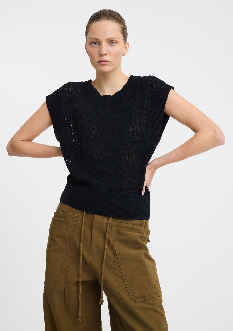 Morrison II ELIRA KNIT VEST - Black
