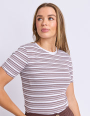Foxwood II LEONA RIB TOP - Chocolate