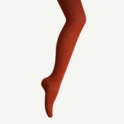 Lamington II Merino Wool Textured Knit Tights - Spice