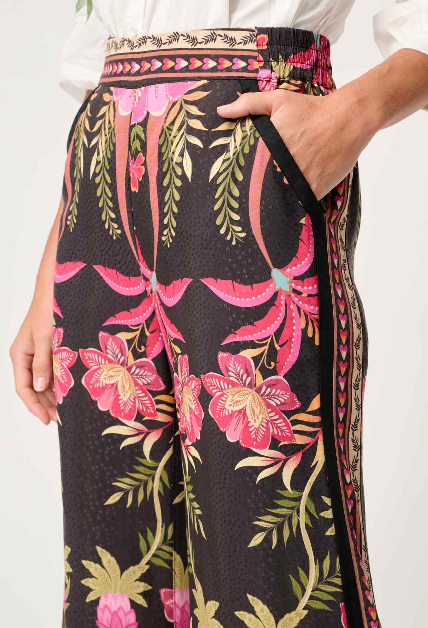 OnceWas II WILLOW Viscose Pant - Anthos Lotos
