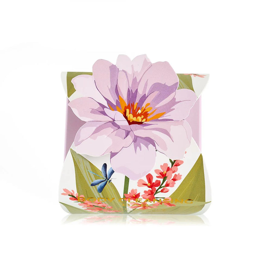 Huxter II BODY CLEANSING  BAR Gift Box - Mauve Flower - White Florals & French Pear