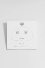 Estella Bartlett II Pearl Bow Stud Earrings - Silver