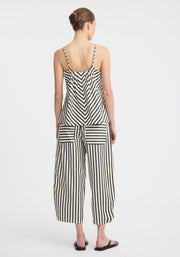 Morrison II MARINA CROP PANT - Stripe Black/Cream