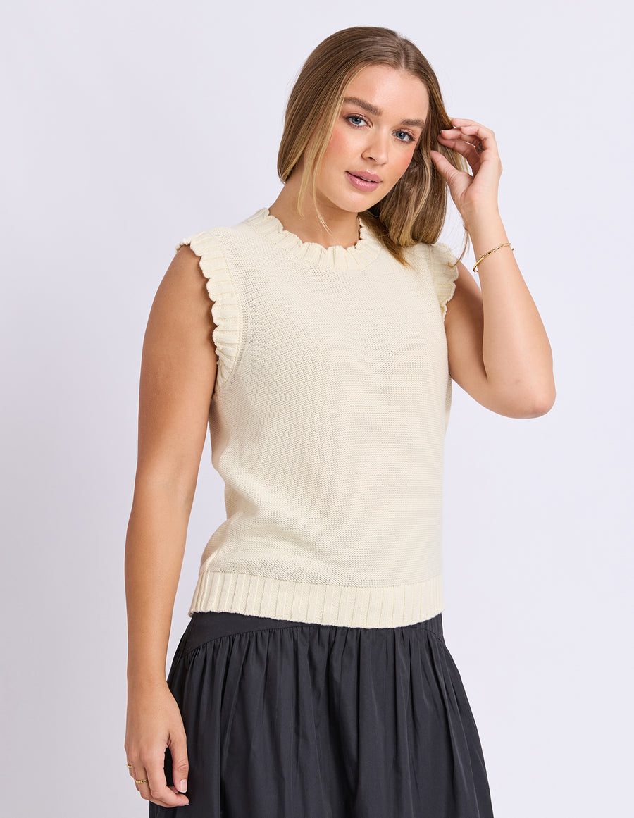 Foxwood II VESPER KNIT VEST - White
